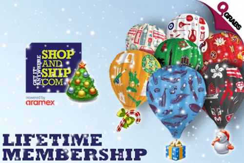 For QR66, get a Lifetime membership with Aramex Shop and Ship! (A total of 8 personalized shopping accounts: New York, London, Shanghai, Hong Kong, Dubai, Mumbai, Johannesburg and Istanbul!